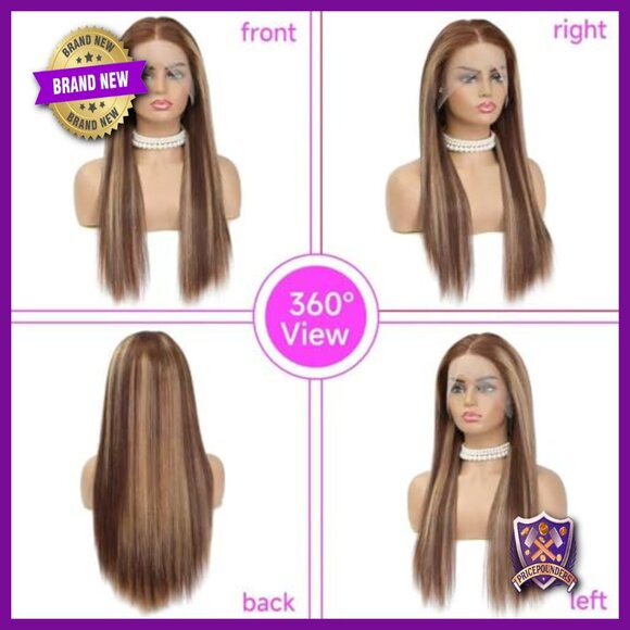 200% Density Human Hair Wig HD Lace Straight Wave Pre Plucked main image 6